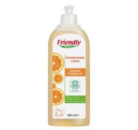 Органическая жидкость для мытья посуды FRIENDLY ORGANIC с апельсиновым маслом, 500 мл