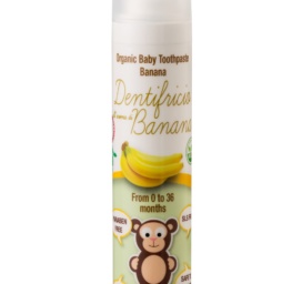 Органическая зубная паста AZETABIO с банановым вкусом для младенцев и детей с рождения, 0-36 месяцев