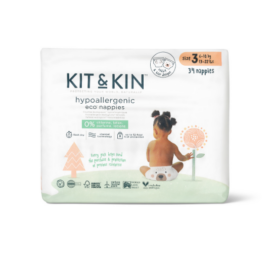 Гипоаллергенные подгузники KIT и KIN без латекса и хлора с липучками, с рисунком медведя и кролика, размер 3 или 6-10 кг, 32 шт.