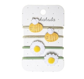 Резинки для волос Rockahula Kids с пчелами и маргаритками, 4 шт.