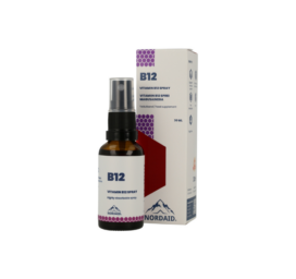 Спрей для полости рта NORDAID с быстрым всасыванием витамина B12 и подсластителем, 30 мл
