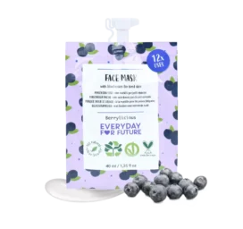 EVERYDAY FOR FUTURE Berrylicious омолаживающая маска для лица для уставшей и стареющей кожи с экстрактом семян подсолнуха, касторовым маслом и экстрактом листьев черники, 40 мл