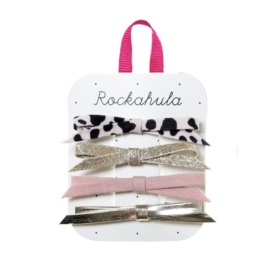 Заколки для волос Rockahula Kids Lily Leopard с бантиками, 4 шт.