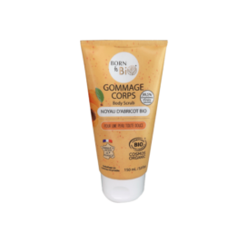 BORN TO BIO 100% натуральный скраб для тела с порошком из косточек абрикоса для всех типов кожи, 150 мл
