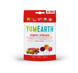 Органические леденцы YUMEARTH с различными вкусами (арбуз, персик, клубника, гранат и др.), 40 шт.