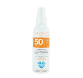 Минеральный солнцезащитный крем ALPHANOVA SUN SPF50 с ароматом кокоса, органический, водостойкий, для всей семьи, 150 мл