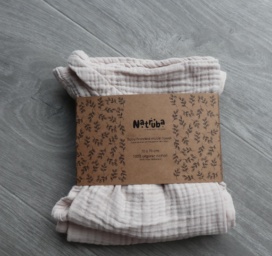 Капюшоном из органического хлопка, ультрамягкое полотенце для купания из 4-х слоев NATRUBA, оттенок КРЕМОВЫЙ