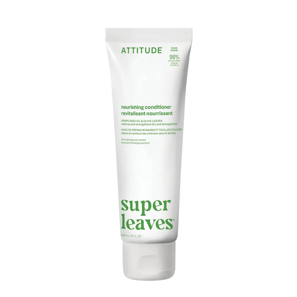 Восстанавливающий кондиционер Attitude Super Leaves для сухих/поврежденных волос с оливковым маслом и маслом виноградных косточек, 240 мл