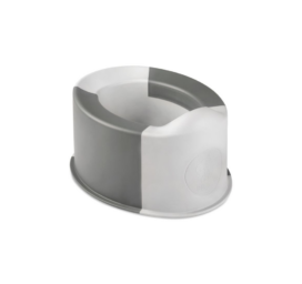 Складной и портативный ночной горшок BUUBLA, цвет БЕЛО-ТЕМНО-СЕРЫЙ