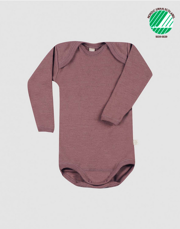 Боди DILLING из 100% мериносовой шерсти, с перекрестной застежкой, цвет РОЗОВЫЙ, размер 92
