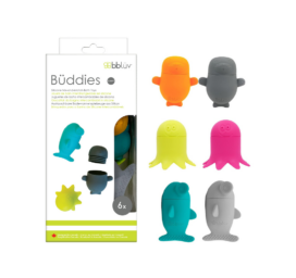 Игрушки для купания BBLÜV Büddies из силикона без плесени, пускающие струю воды, 6 штук в упаковке