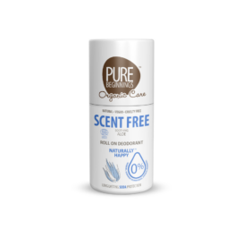 PURE BEGINNINGS SCENT FREE натуральный успокаивающий дезодорант без запаха с алоэ вера и маслом жожоба, 75 мл