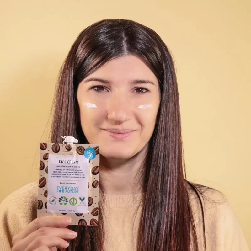 освежающий крем для лица с экстрактом кофе Wondermoka EVERYDAY FOR FUTURE, 40 мл — изображение 3