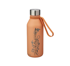 Двустенная бутылка для питья CARL OSCAR из нержавеющей стали, устойчивая к холодным и горячим температурам, ОРАНЖЕВАЯ 500 мл