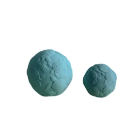 Мячи морского синего цвета NATRUBA, изготовленные вручную из биоразлагаемой натуральной резины без химических добавок, с мотивом черепахи, 2 штуки в упаковке, подходят для детей с 0+ месяцев.