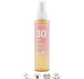 ALPHANOVA DAILY SUN SPF30 водостойкое спрей масло для загара с маслами семян малины и жожоба, ароматом моной, 125 мл