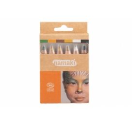 NAMAKI Набор карандашей для аквагрима с дикими животными, 100% натуральные, для детей, 6 шт.