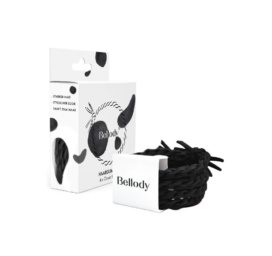 Резинки для волос BELLODY с плетением, классический черный, 4 шт.