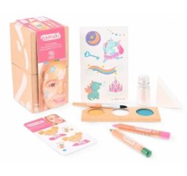 НАМАКИ Набор Волшебный мир с татуировками, красками для лица, блестящим порошком и карандашами для лица
