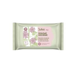 Биодеградируемые интимные влажные салфетки LUBA MED HERBAL RELIEF с пробиотиками и экстрактом клюквы, 20 шт.
