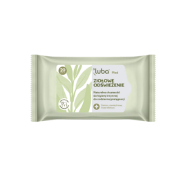 LUBA MED HERBAL REFRESHMENT биодеградируемые интимные влажные салфетки с пробиотиками и шалфеем, 20 шт.