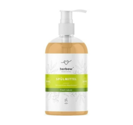 Жидкость для мытья посуды HERBOW без отдушек с мыльными орехами Fresh Natural, 500 мл