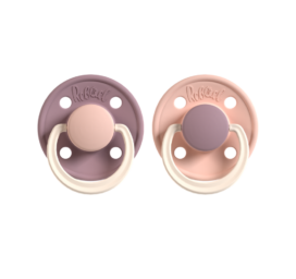 Пустышки из натурального каучука REBAEL Misty Soft Mouse / Tornado Plum Mouse 0-6 месяцев, 2 штуки в упаковке