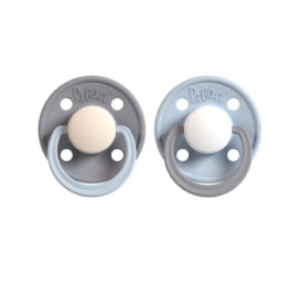 Пустышки из натурального каучука REBAEL Stormy Pearly Elephant / Cold White Pony размер 0-6 месяцев, 2 штуки в упаковке