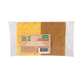 Целлюлозные компостируемые губки GO GREEN для очистки поверхностей, 2 шт.