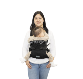 Эргономичная и компактная переноска для младенцев BBLÜV PopNgo с несколькими позициями для ношения ЧЕРНАЯ, 0-18 месяцев