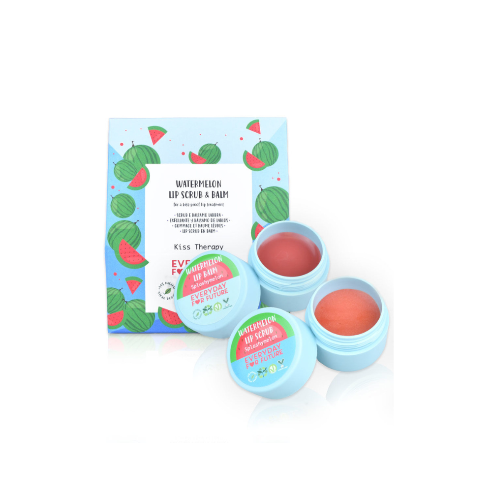 EVERYDAY FOR FUTURE бальзам для губ Kiss Therapy + скраб для губ с арбузом, 2*9,5 г