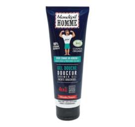 Органический освежающий гель для душа для мужчин BLONDEPIL HOMME 4в1 с ментолом и алоэ вера, 250 мл