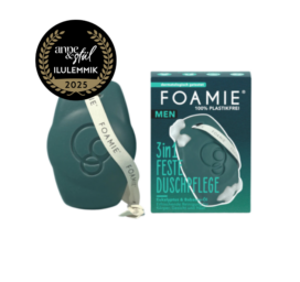 FOAMIE 3в1 очищающий брусок для тела, волос и лица для мужчин с маслом бабассу и эвкалипта "Назад к истокам", 80 г