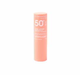 Увлажняющий бальзам для губ ALPHANOVA Daily Sun SPF50+ с маслом манго и маслом малины, ароматом монои, 4г