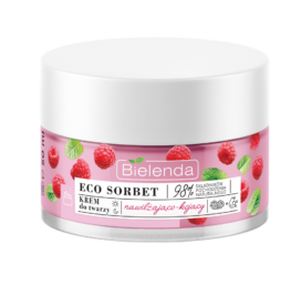 Увлажняющий и успокаивающий крем для лица BIELENDA ECO SORBET с экстрактом малины и гиалуроновой кислотой, 50 мл