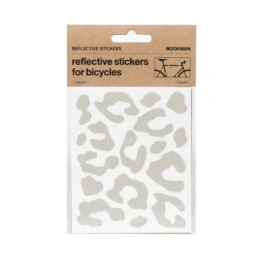 Наклейки Bookman с отражающим эффектом для велосипеда, шлема или коляски с леопардовым узором, белые