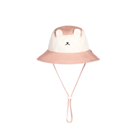 Кепка KIETLA Camper Hat UPF50 из органического хлопка для защиты от солнца, цвет НАТУРАЛЬНЫЙ-РОЗОВЫЙ, для возрастов от 2 до 6 лет