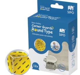 Прозрачные круглые силиконовые защитные накладки на углы SIPO, 12 шт.