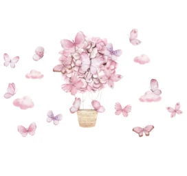 Детские настенные наклейки SIPO, розовые бабочки