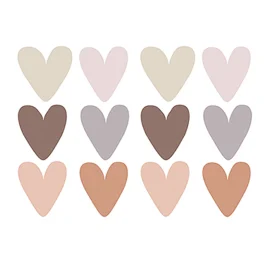 Наклейки для детской комнаты SIPO, Бохо Сердца