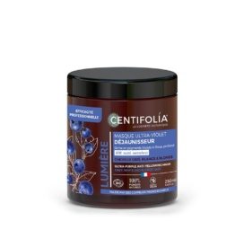 Маска для волос CENTIFOLIA Ultra Violet против желтизны с органической черникой и натуральными пигментами для седых и светлых волос, 250 мл