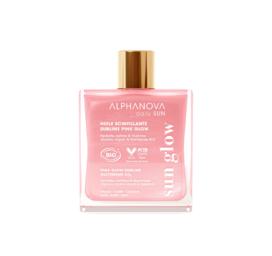 Сияющее масло для тела ALPHANOVA SUN Pink Glow с маслами жожоба, малины и арганы, 50 мл