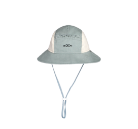 Кепка KIETLA Camper Hat UPF50 — солнцезащитная шляпа из органического хлопка NATURAL-AZUL, 0-2 года