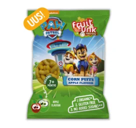 FRUITFUNK Paw Patrol безглютеновые кукурузные палочки с витамином B1, со вкусом органического яблока, 7+ месяцев
