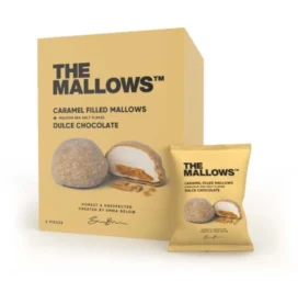 Зефир THE MALLOWS с карамельной начинкой и дульсе шоколадом, 5 шт.