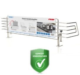 REER Универсальный защитный экран для плиты из нержавеющей стали с креплением на зажимах для безопасности детей