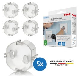 Комплект прозрачных накладок на розетки REER, 5 шт.