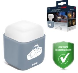 Портативная ночная лампа REER 2в1 SleepLight, Серый/Синий