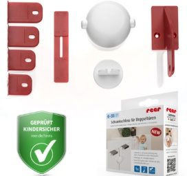 Блокировка шкафа REER для двусторонних дверей, белая