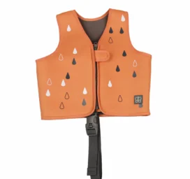 Детский плавательный жилет BBLUV Näj SPF50 с съемными поддерживающими вставками, цвет "Сумерки", размер СРЕДНИЙ для детей 3-6 лет